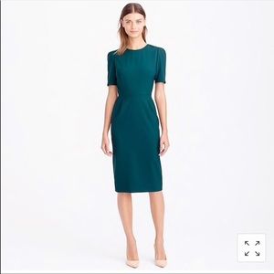 J.Crew Kelsey Stretch Wool Sheath Dress Green